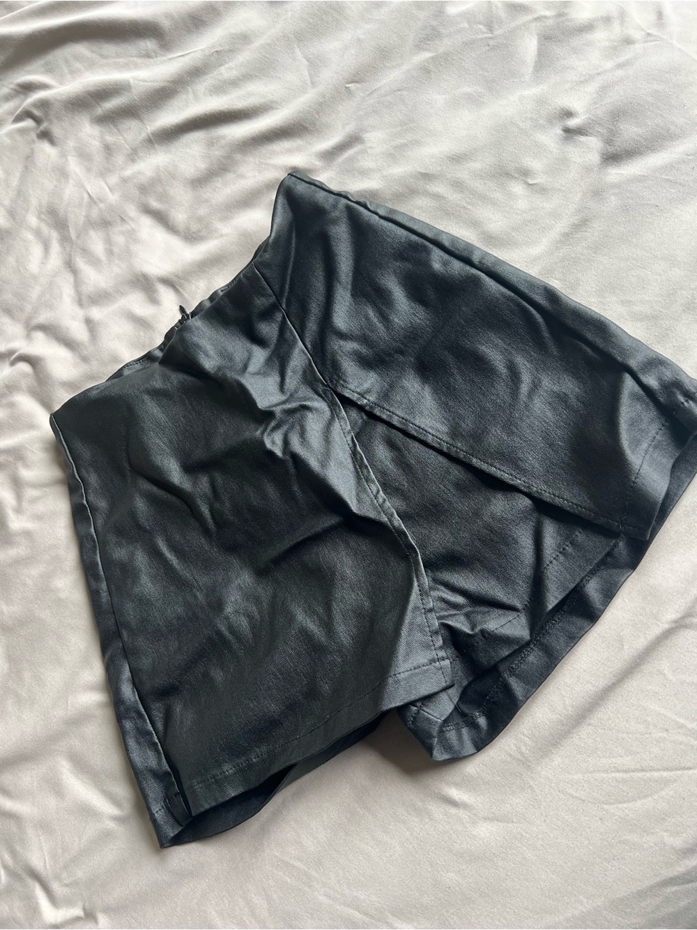 Black Women's Wrap-Front Shorts